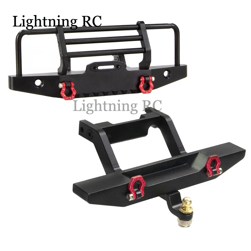 

Metal Front and Rear Bumper with Tow Hook for TRX4M Defender 1/18 RC Crawler Car Upgrade Parts Accessories