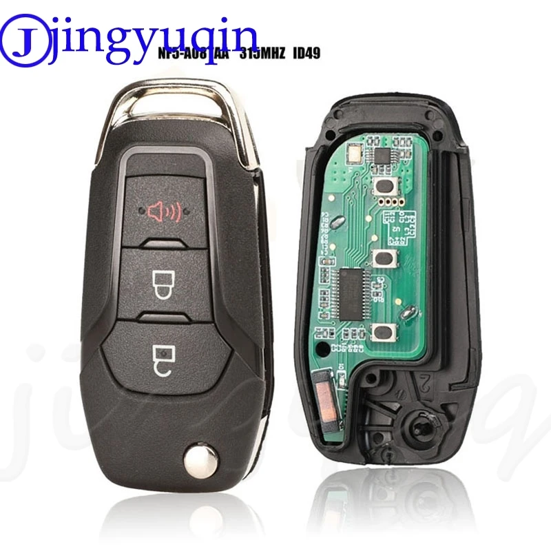 

Jingyuqin Smart Remote Flip Key Брелок для Ford Fusion 2013-2016 3 кнопки 315 МГц FCC ID: N5F-A08TAA 5923667
