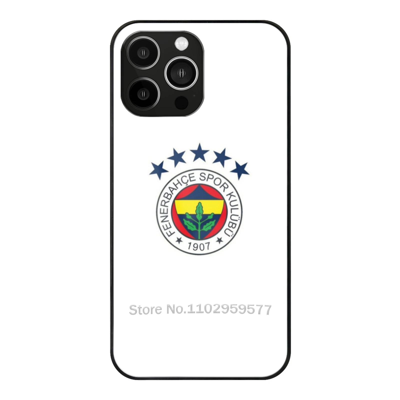 Fenerbahce Luxury Tempered Glass Case For Iphone 15 14 13 12 11 Pro Max 7 8 Plus Xs Xr X Soft Cover Fenerbahce Football Sport