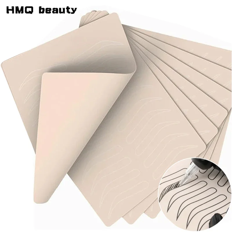 

1Pcs Blank Tattoo Practice Skin Microblading Eyebrow Fake Skin Sheet Double Sizes Synthetic Makeup Skin Tattoo Accessories