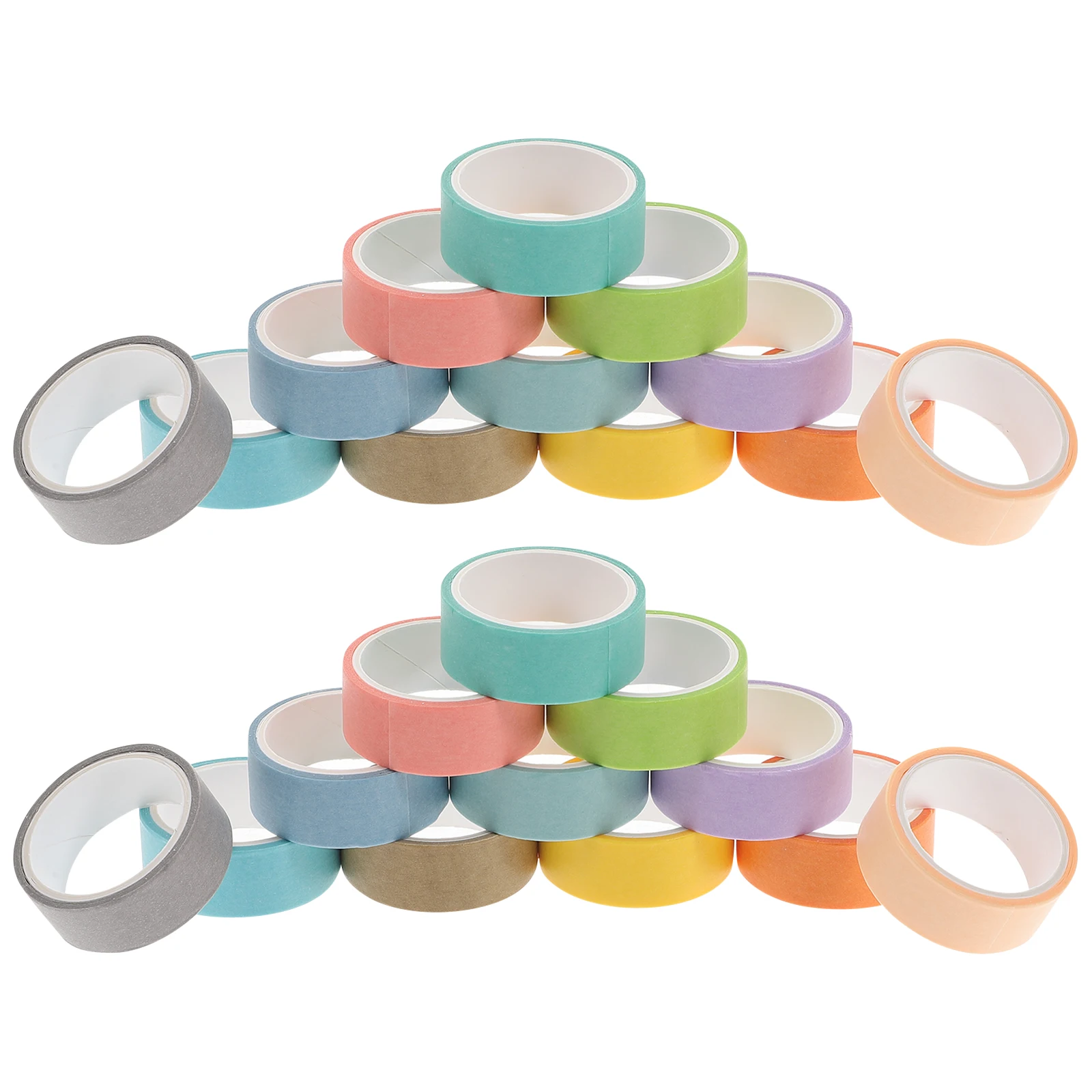 

24 Pcs Scrapbooking Macaron Tape Diy Washi Journal Twine Journaling for Paper Decor Child