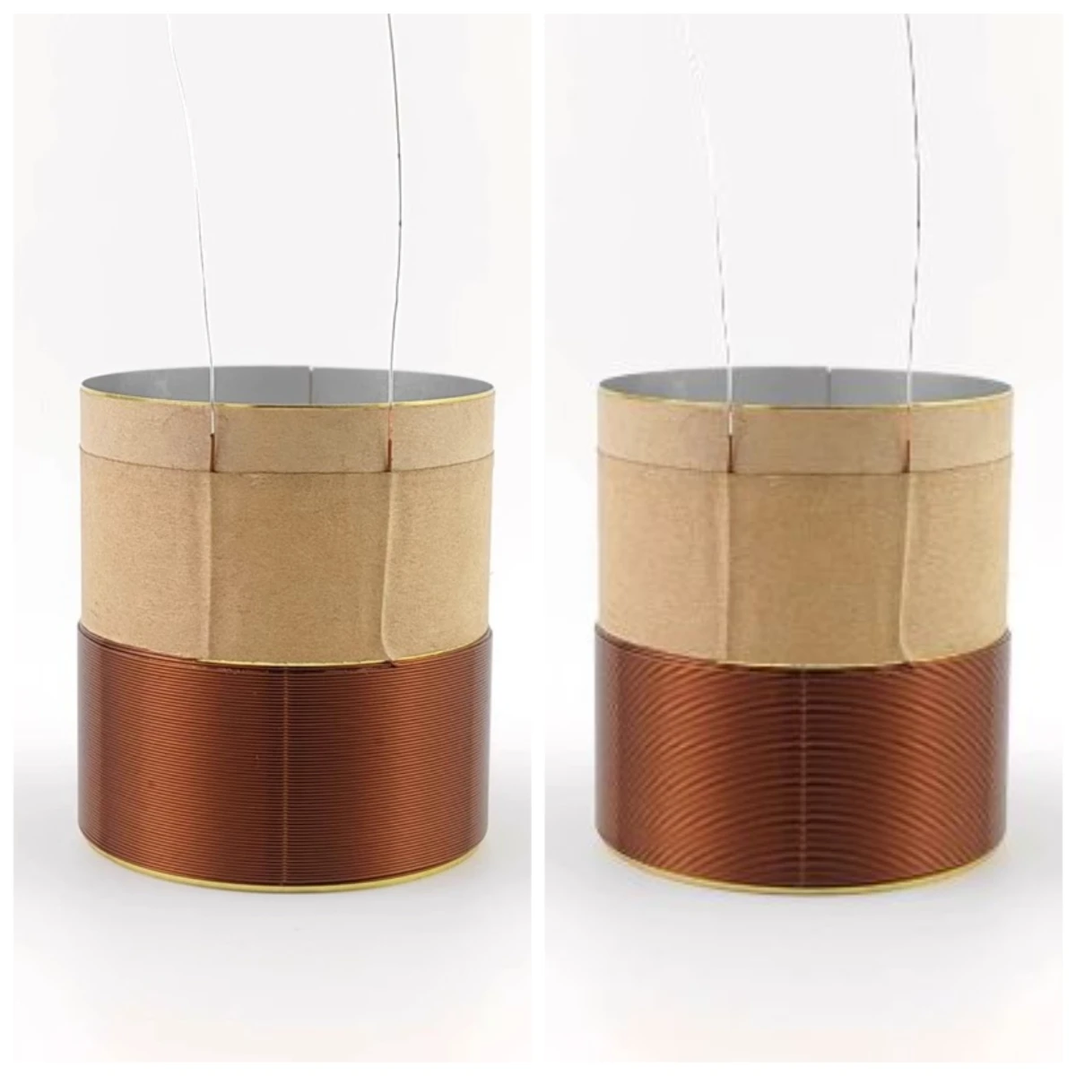 2pcs 35.5 Core Bass Speaker Voice Coil  White Aluminum Woofer Coil 2-Layers ASV Round Wire Repair Loudspeaker Parts 8Ohm