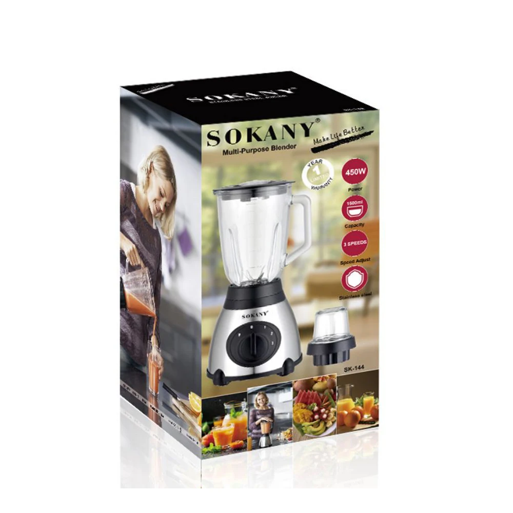 Sokany Plug-in Multifunctional Juicer, Blender, Easy To Operate And Clean, Large Capacity And Powerful 450W Motor