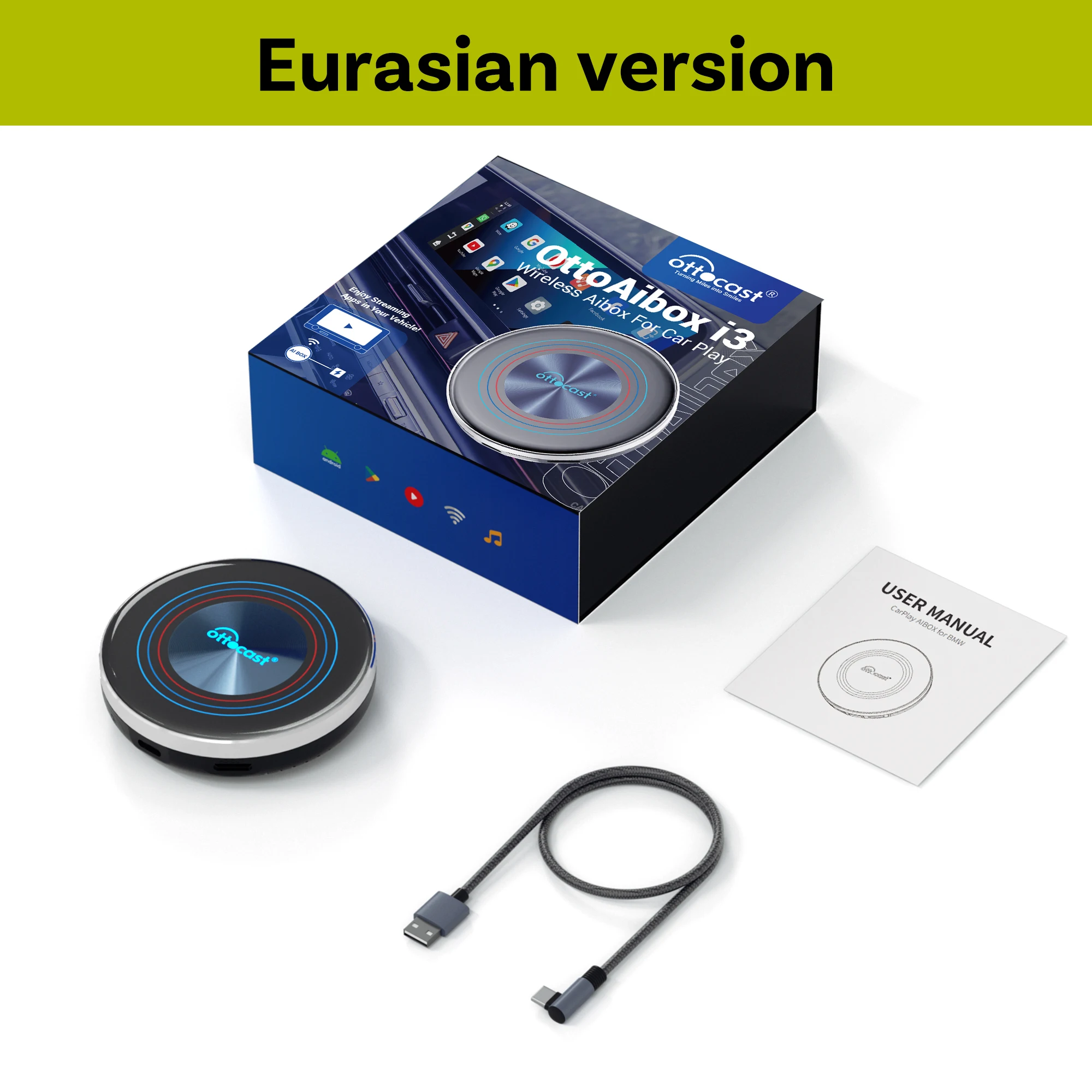 OTTOCAST OttoAiBox i3 AI Box for NetFlix for Youtube for BMW Lexus