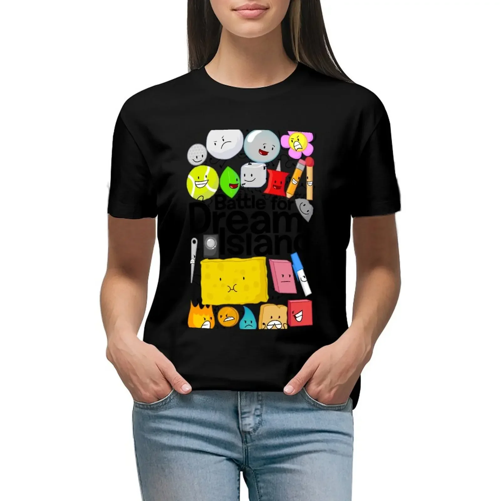 

BFDI Poster White T-Shirt Aesthetic clothing aesthetic clothes plus size tops t shirt dress Women