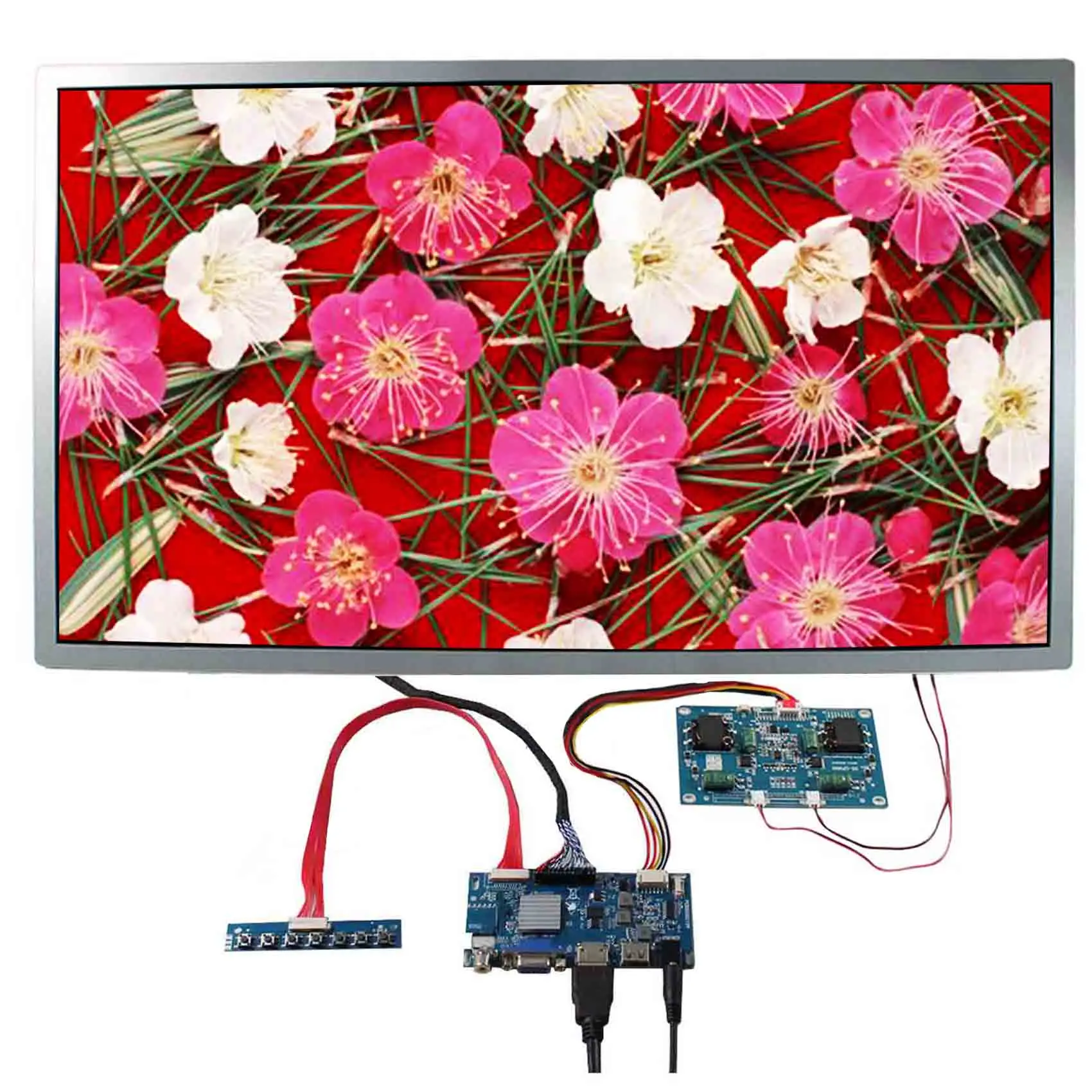 شاشة LCD للإعلانات مع لوحة تحكم USB ، شاشة خارجية ، Hd-Mi ، Vga ، Cvbs ، 1920x8080 ، لوحة 27 "، Nits
