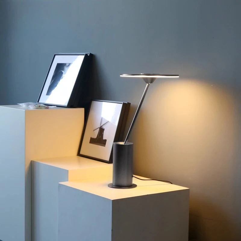 Modern Minimalist Luxury Desk Lamp with Dimmable Light for Bedroom Office Study Table