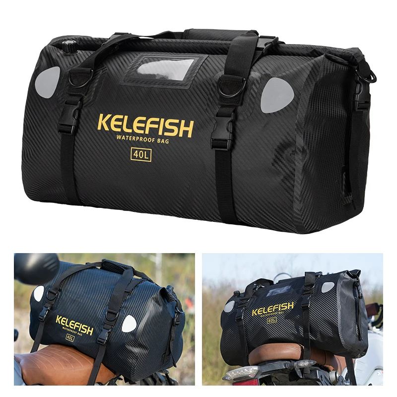 KELEFISH 40/66L Waterproof PVC Duffel Bag Waterproof Duffel Bag Dry Saddlebags,  PVC, for Motorcycling, Rafting,Kayaking