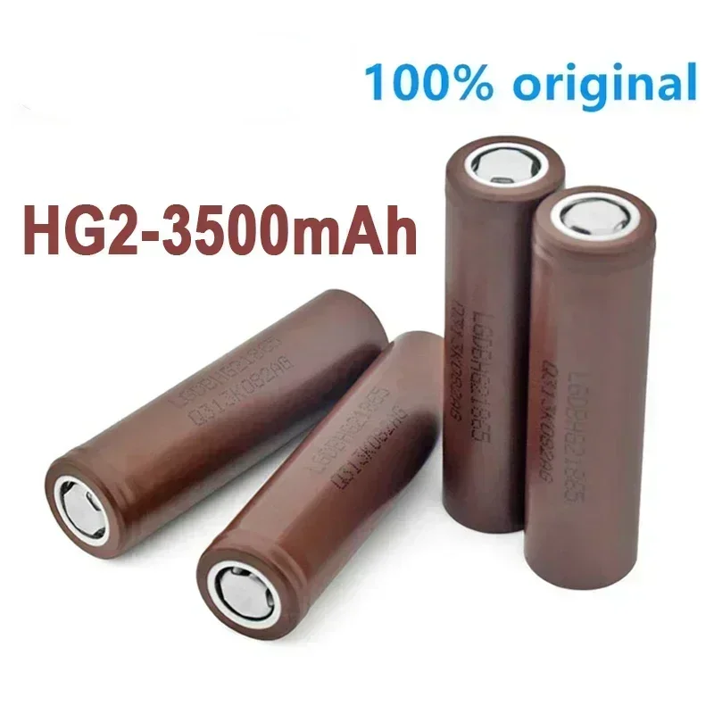 2024Fast Shipping of Original 18650 HG2 3500mAh Battery 3.6V Discharge 20A 18650 LGHG2 Power Battery for Alarm Clock Screwdriver