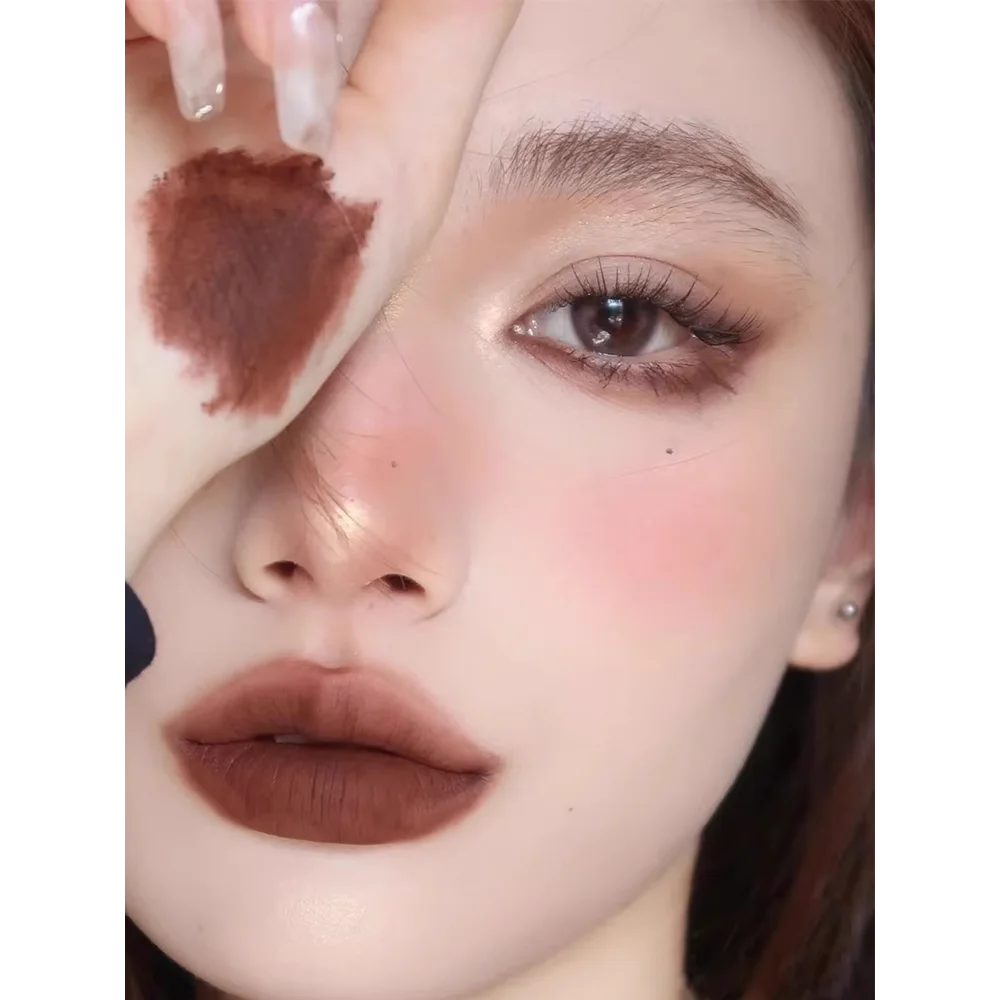 

JOOCYEE Fermented Lip Glaze Changes Brown Lipstick Nature Velvet Matte Mist Apricot Tea Autumn and Winter Makeup Korea Cosmetics