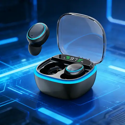 TWS Wireless Headphones LED Power Earphones Digital Display Headset Stereo Sound Bluetooth-compatible 5.3 for smartphones