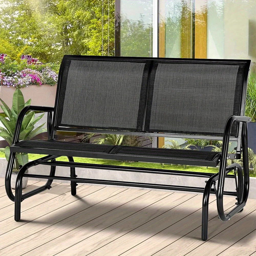 Veronica 48 Outdoor Swing Glider Bench 2 Person Loveseat Patio Rocking Chair