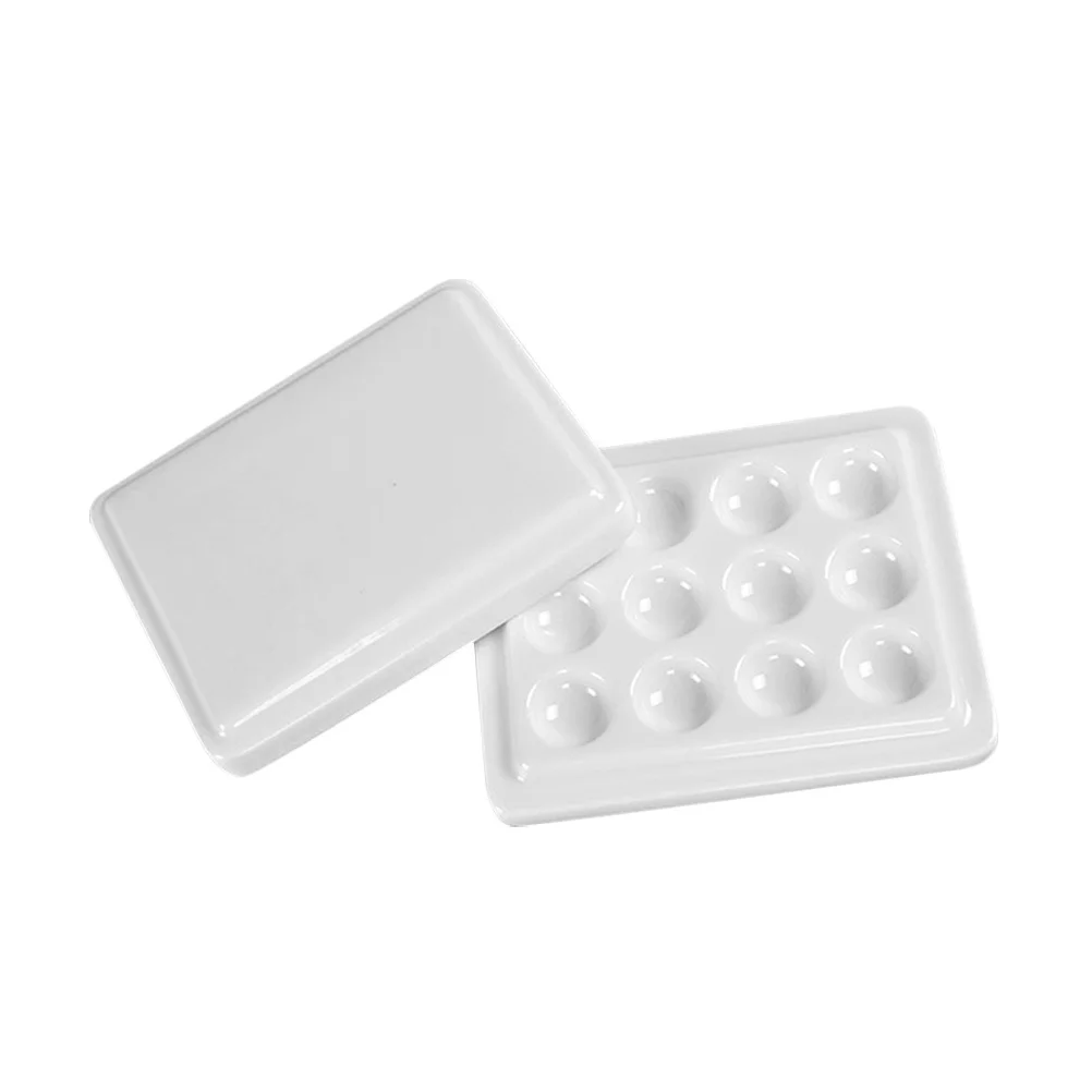 

Plastic Watercolor Palette 12-Grid Light Compact Art Painting Board For Acrylic Oil Color Mixing Portable Diy Craft Tool