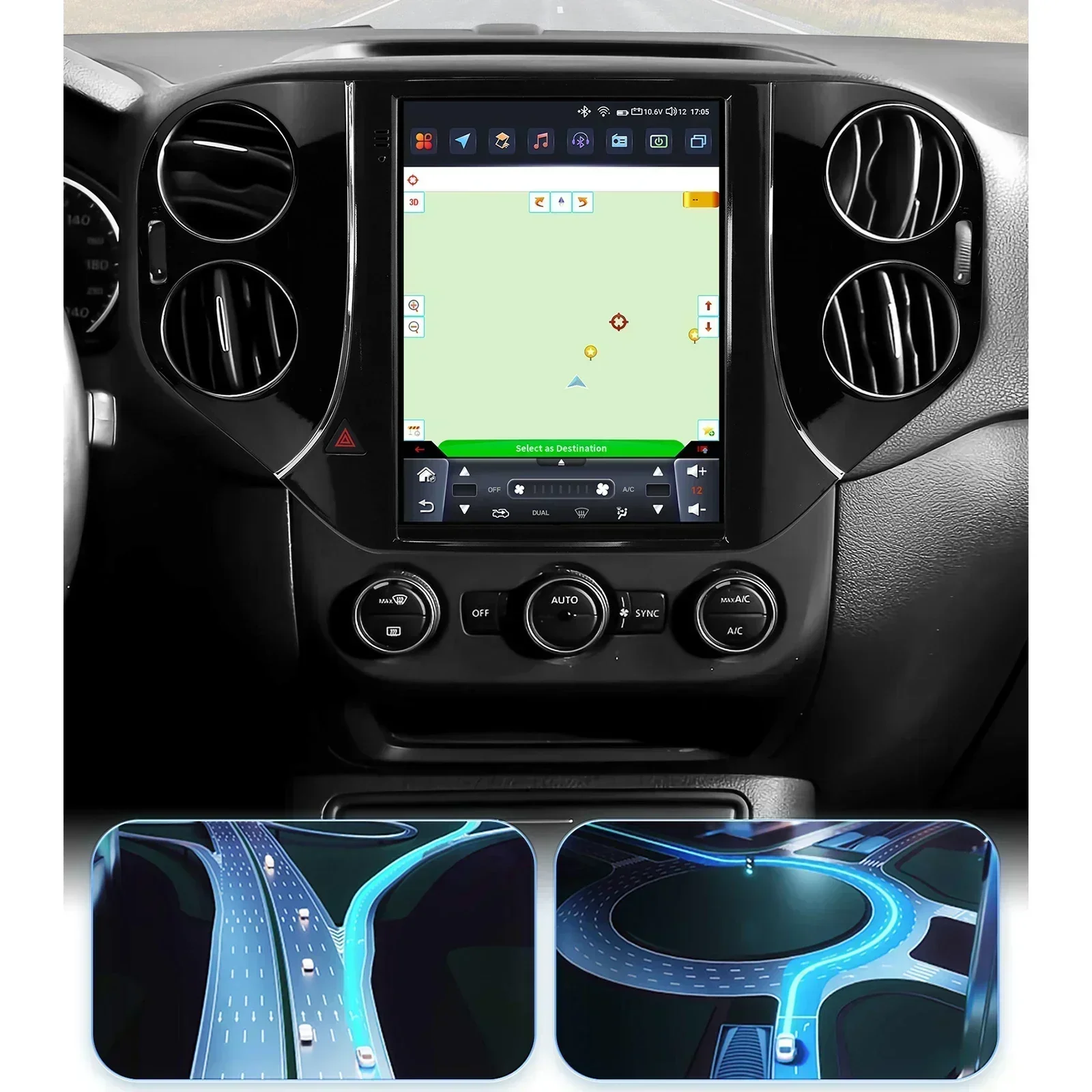 9.7'' 7862 AI Systems 8Core 360°Camera CarPlay Android Auto Car Radio for Volkswagen Tiguan 1NF Golf 5 2007-2016 GPS Multimedia - view 3