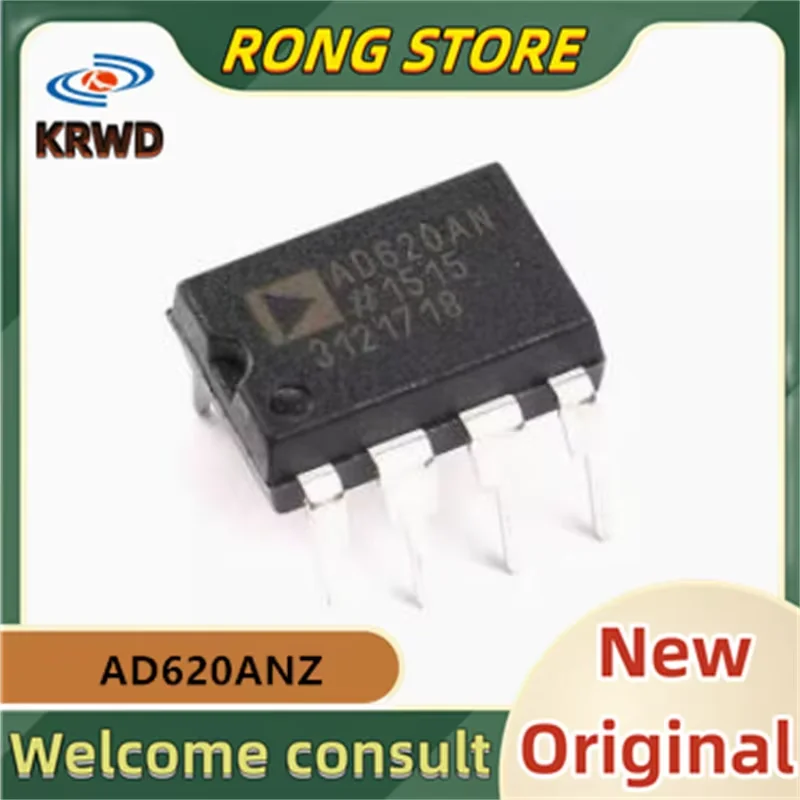 3PCS AD620AN  New and Original Chip IC  AD620ANZ  AD620A AD620 DIP-8