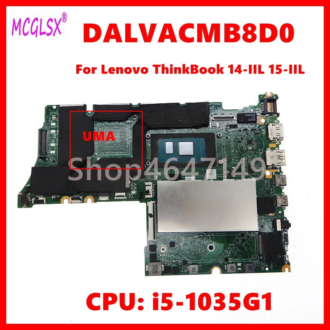 DALVACMB8D0 Notebook Mainboard For Lenovo ThinkBook 14-IIL 15-IIL Laptop Motherboard With I5-1035G1 I7-1065G7 CPU 100% Test OK