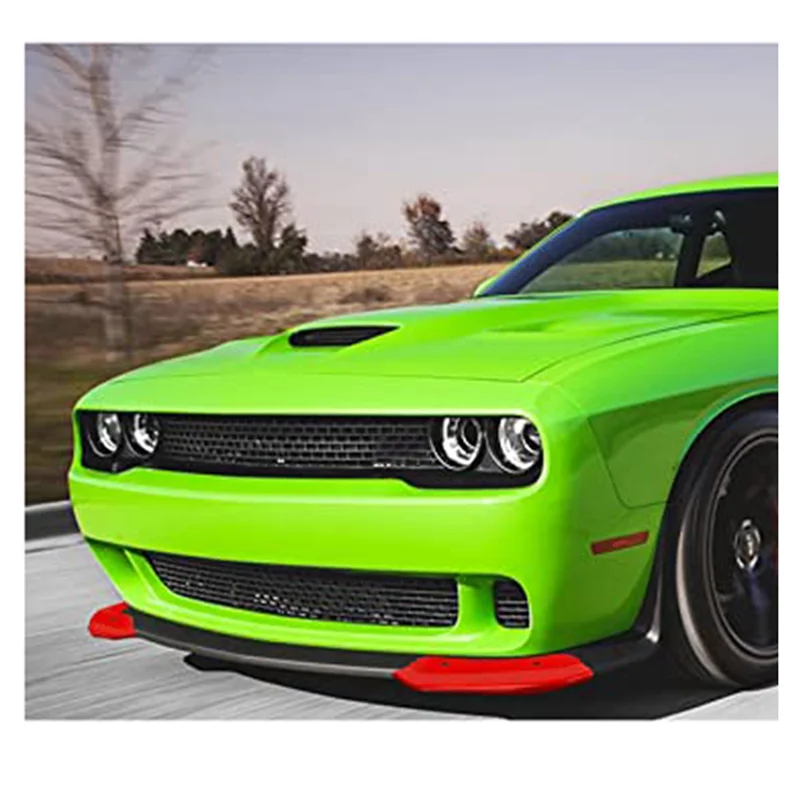 -AT52 Front Bumper Lip Protector Cover For Dodge Challenger Scat Pack 2015-2020 Bumper Diffuser Spoiler Splitter Guard