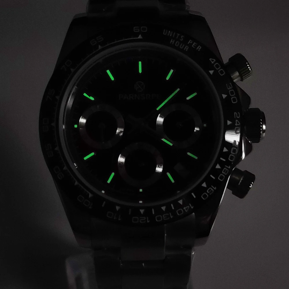 PARNSRPE Brand Sports Casual Quartz Watch Luxury Sapphire Men Waterproof Watch New Fashion Men\'s Chronograph