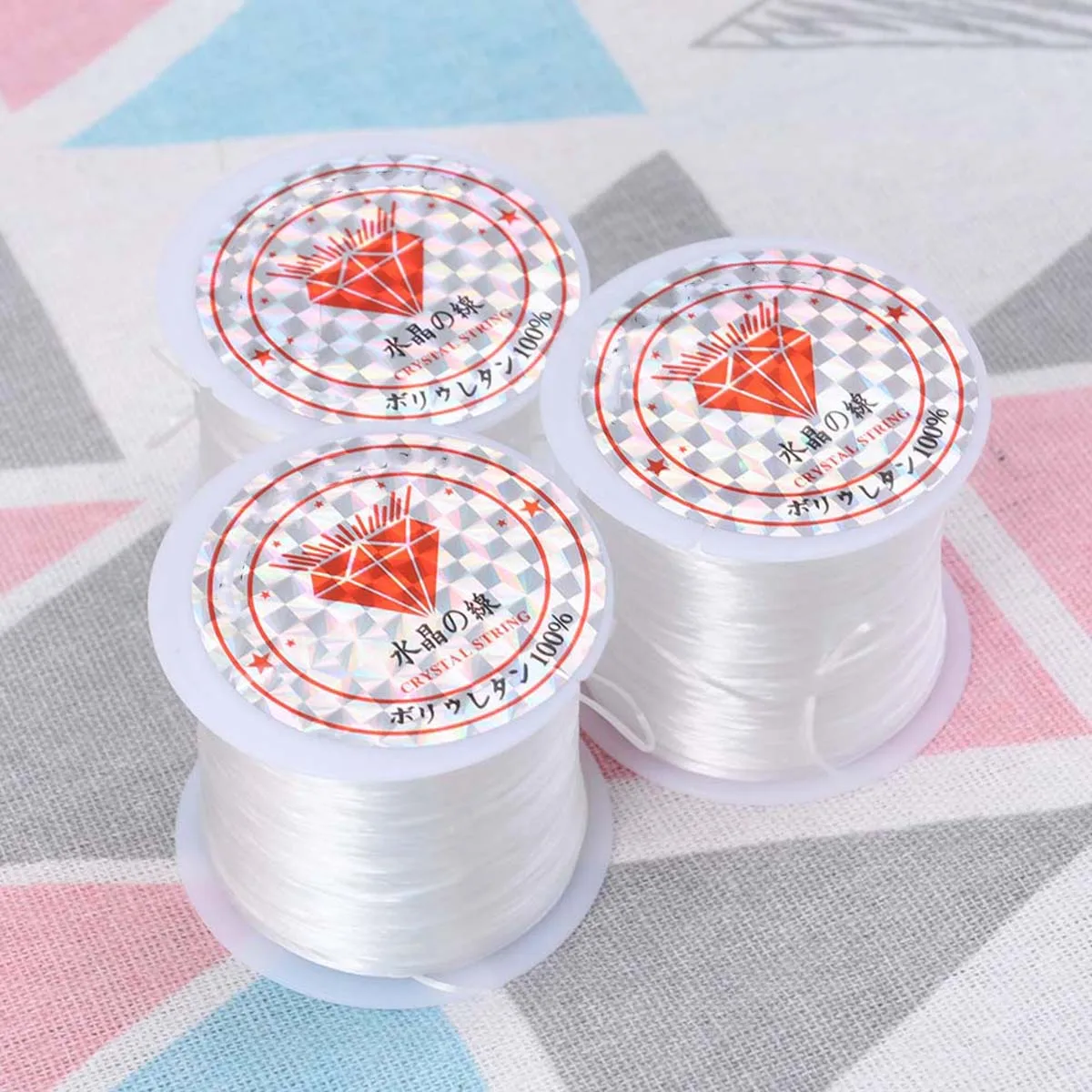 

3pc Strong Elastic Crystal Rope Transparent Jewelry Making Thread DIY Bead Handmade Crafts Supplies Vibrant Durable of 3
