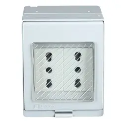 White European 16A 250V 1Way 2Way Waterproof IP55 Kitchen Bathroom Outdoor Surface mounted splash-proof Italy Power Wall Socket
