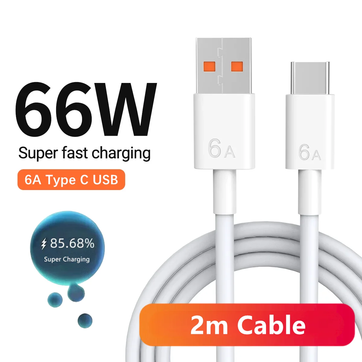 Caricabatterie Honor 66W SuperCharge Con Cavo USB-C 6A 1m – Ricarica Rapida Per Honor 200, Magic 7 Lite, 90, MatePad, E Huawei (Non Per Altri Brand) - 2