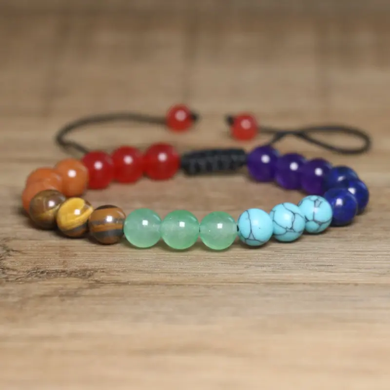 Natural Stone Bracelets Collection in Boho Style | Adjustable Cord with Knot Closure | Minimalist Stacking Jewelry  Daily use