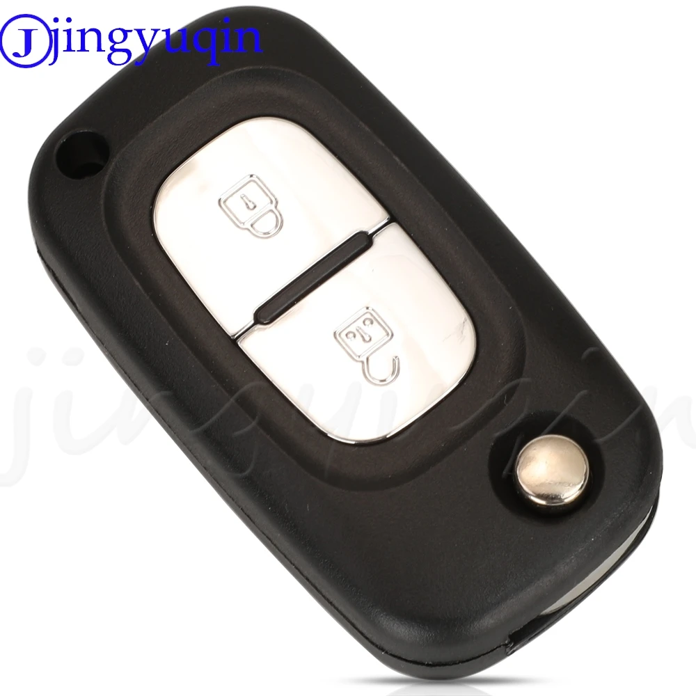 jingyuqin Remote Flip Folding Key Shell Fob Case For Renault Logan Clio Vivaro Master Traffic Kangoo Megane laguna