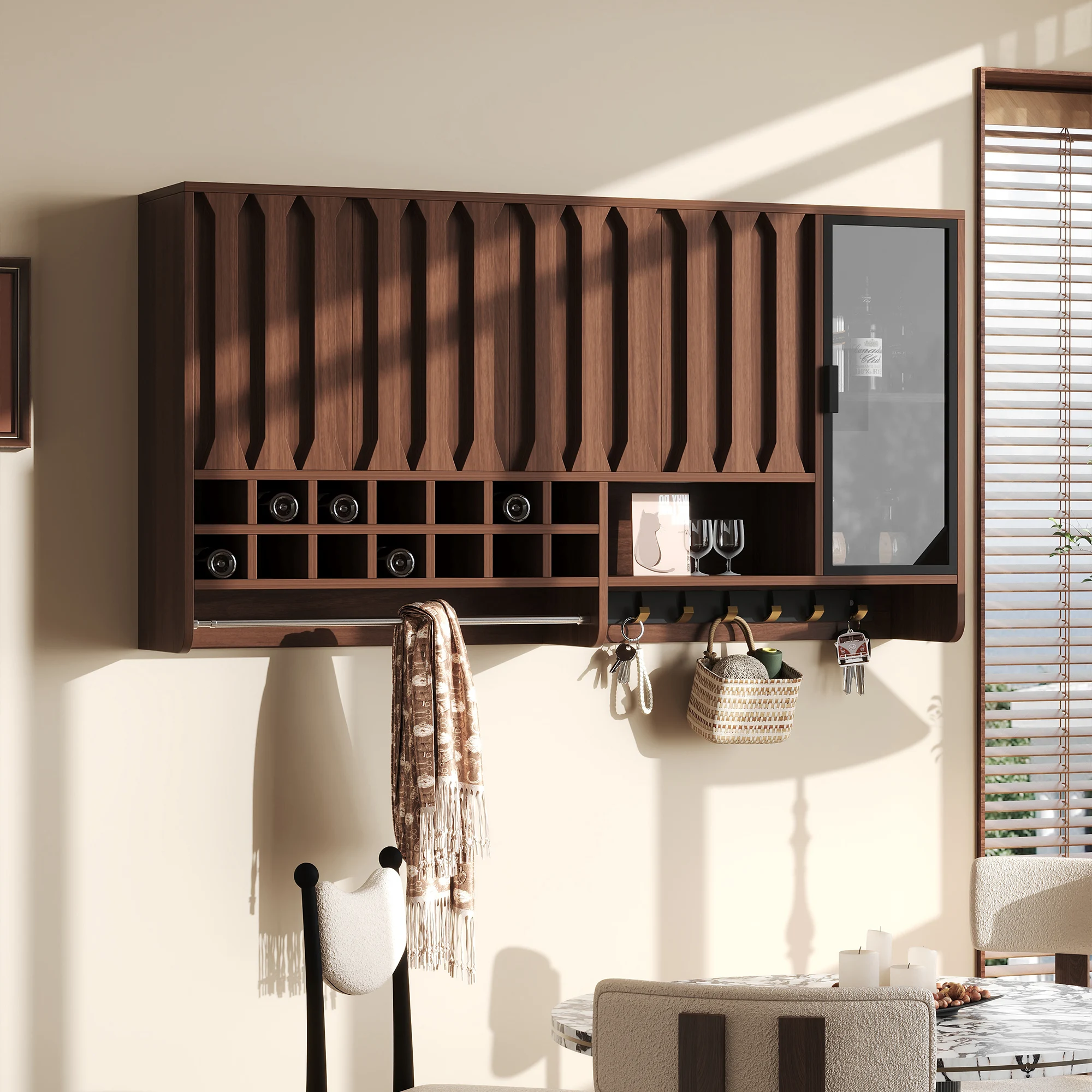 

Средневековый ретро-стиль, подвесной шкаф из цельного дерева, настенный шкаф для кухни, гостиной, настенный шкаф для хранения, настенный шкаф для ванной комнаты