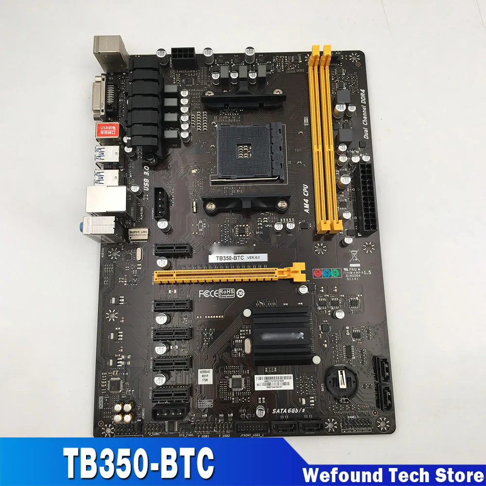 For BIOSTAR AM4 6*PCI-E A6 9500 TB85 TB250 Dedicated Motherboard Test Before Ship TB350-BTC ment