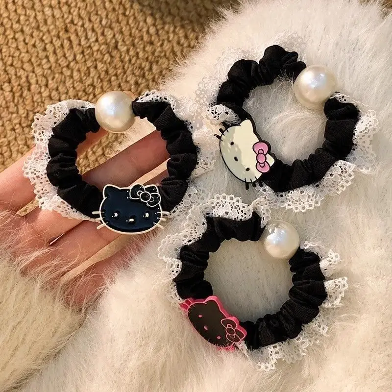 

HelloKitty Hairpin Cute Cartoon Simple Fashion Hair Accessories Delicate Trend Versatile Hair Tie Convenient Practical Hair Rope