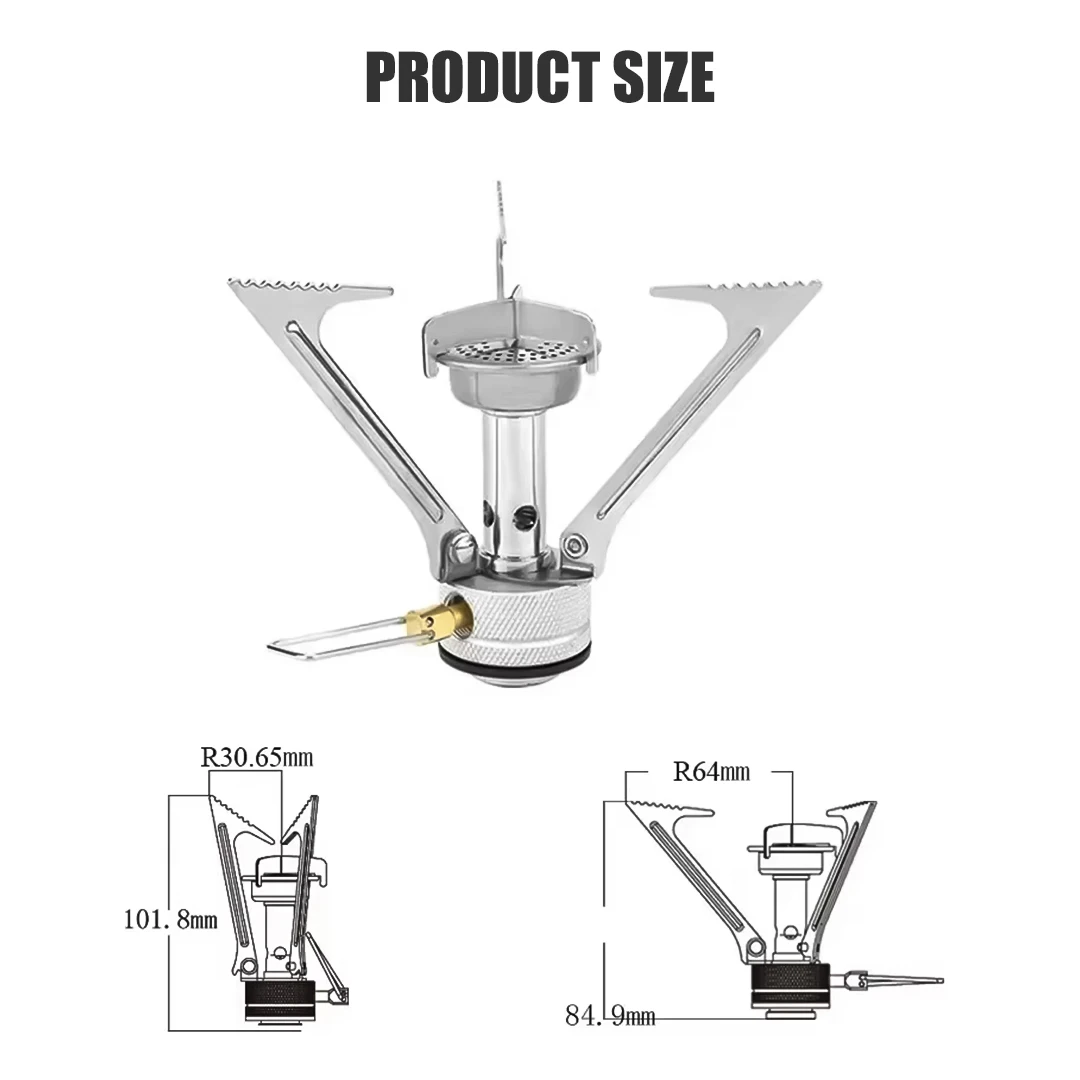 BRS-1 Outdoor Camping Gas Stove Portable Mini Camp Cooking Burner Foldable High Power Gas Cooker with Piezo for Hiking Picnic