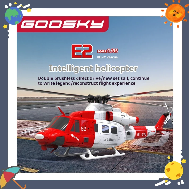 

Goosky E2 1:35 Gps Remote Control Helicopter Intelligent Drone Like Real Machine Uh-1y Model Drone Dual Brushless Direct Drive