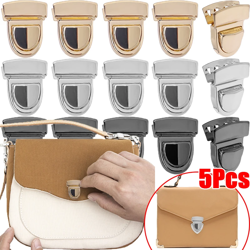 5pcs/set Metal Bag Lock Leather Purse Case Clasp Duck Tongue Lock Making Buckles Handbags Shoulder DIY Craft Clothing Accessory