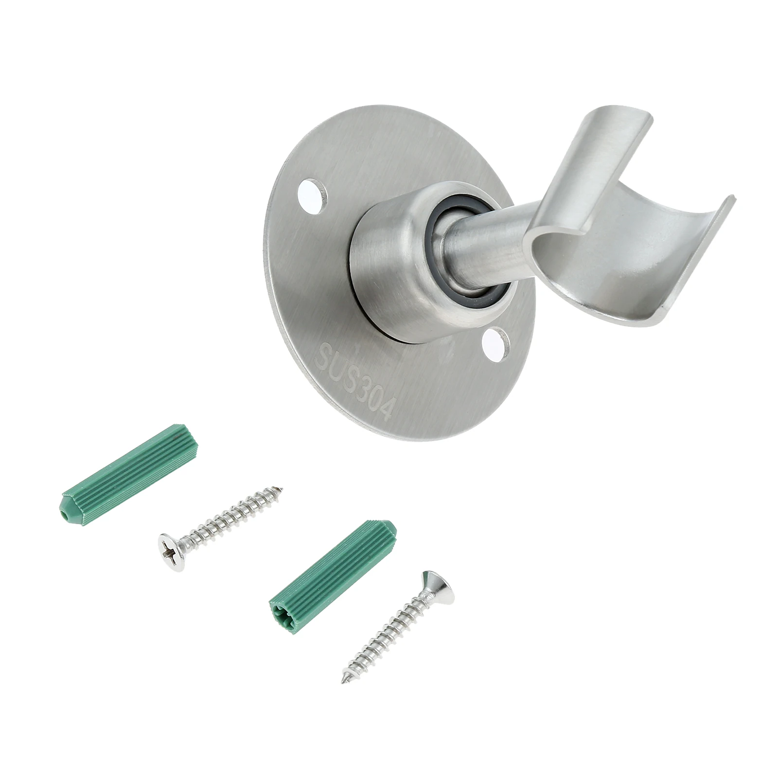 ที่วางฝักบัวฝักบัวสแตนเลสสตีลที่จับที่วางหัวฝักบัวอาบน้ำแบบมือถือปรับได้360 ° ที่จับติดผนังที่วางสเปรย์อาบน้ำในห้องน้ำ