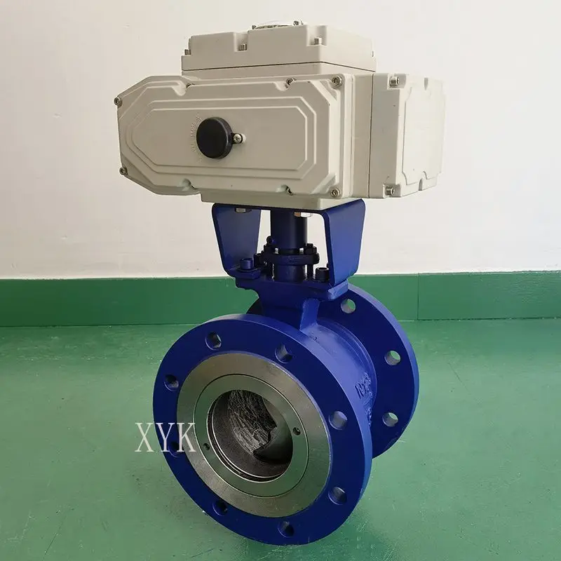 V Type Stainless Steel Cast Steel Ball Valve Flange Explosion Proof For High Temp Steam Pulp Powder Cut Off And Adjustment Jobs - view 4