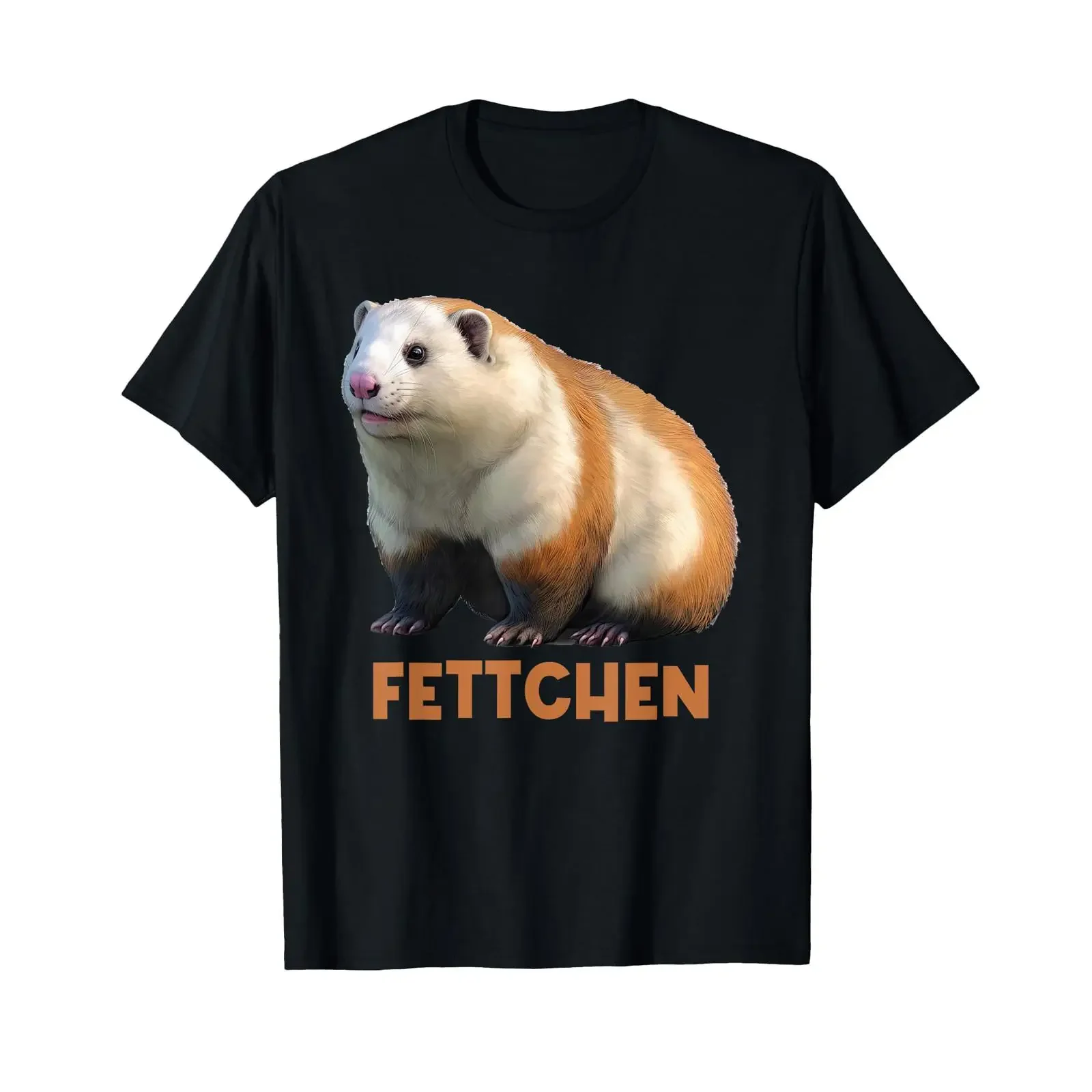 Fat Ferret T Shirt black vintage Washed Soft Comfortable graphic Top For Everyday Wear Casual fashion Versatile Stretched