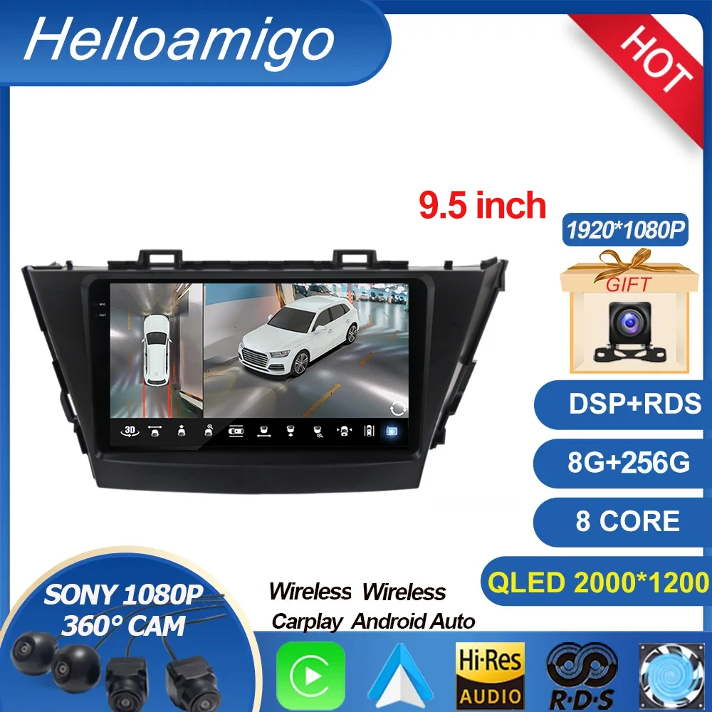 

For Toyota Prius Plus V Alpha 2012 2013 2014 2015 2016 2017 Car Auto Radio Stereo Multimedia Player Head Unit