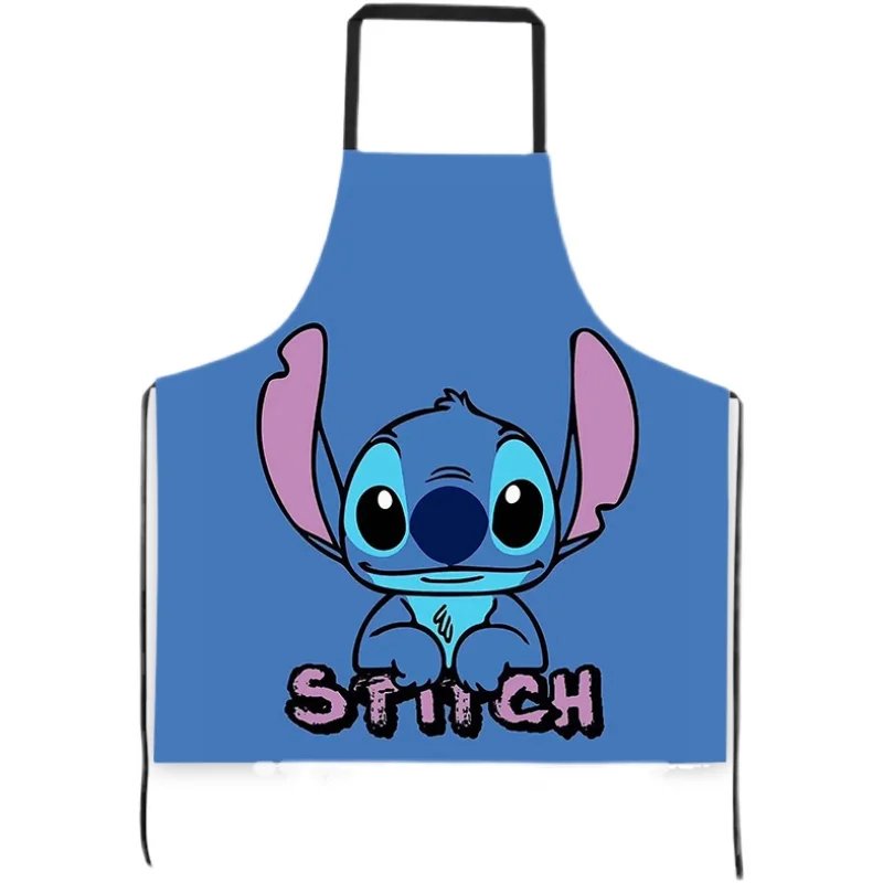 Miniso Disney Stitch Print Kitchen Cooking Apron Polyester Waterproof Oil-Proof for Woman Avental De Cozinha Delantal Cocina