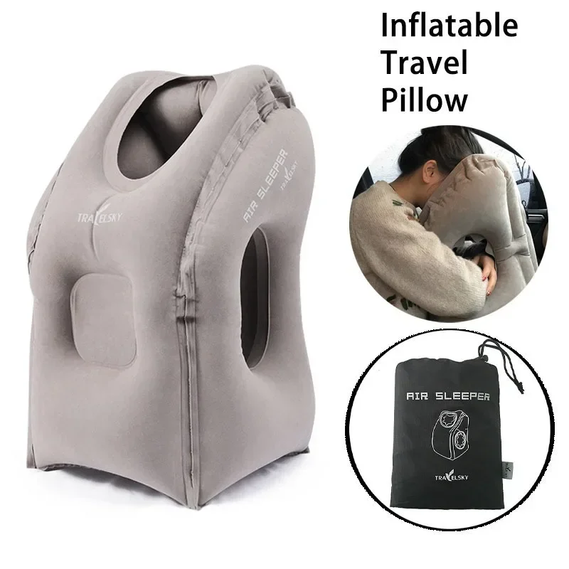 

Inflatable Travel Pillow Outdoor Nap Pillow Portable Neck Protection Pillow Office Rest Neck Nap Pillows Chin Support Cushions