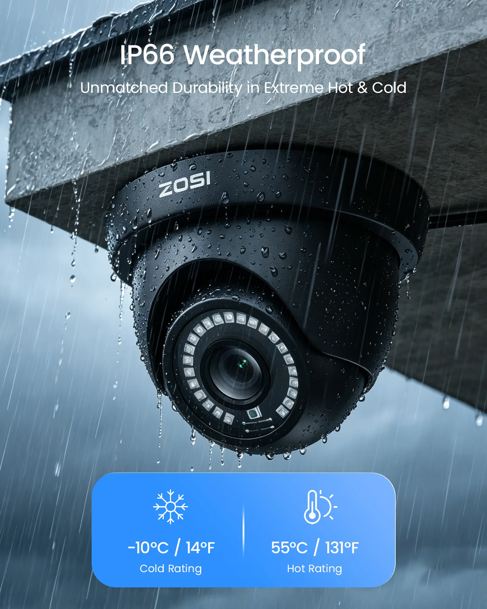 ZOSI 1080p Security Camera 80ft Night Vision AHD / TVI / CVI/CVBS Waterproof for Outdoor Video Surveillance Camera