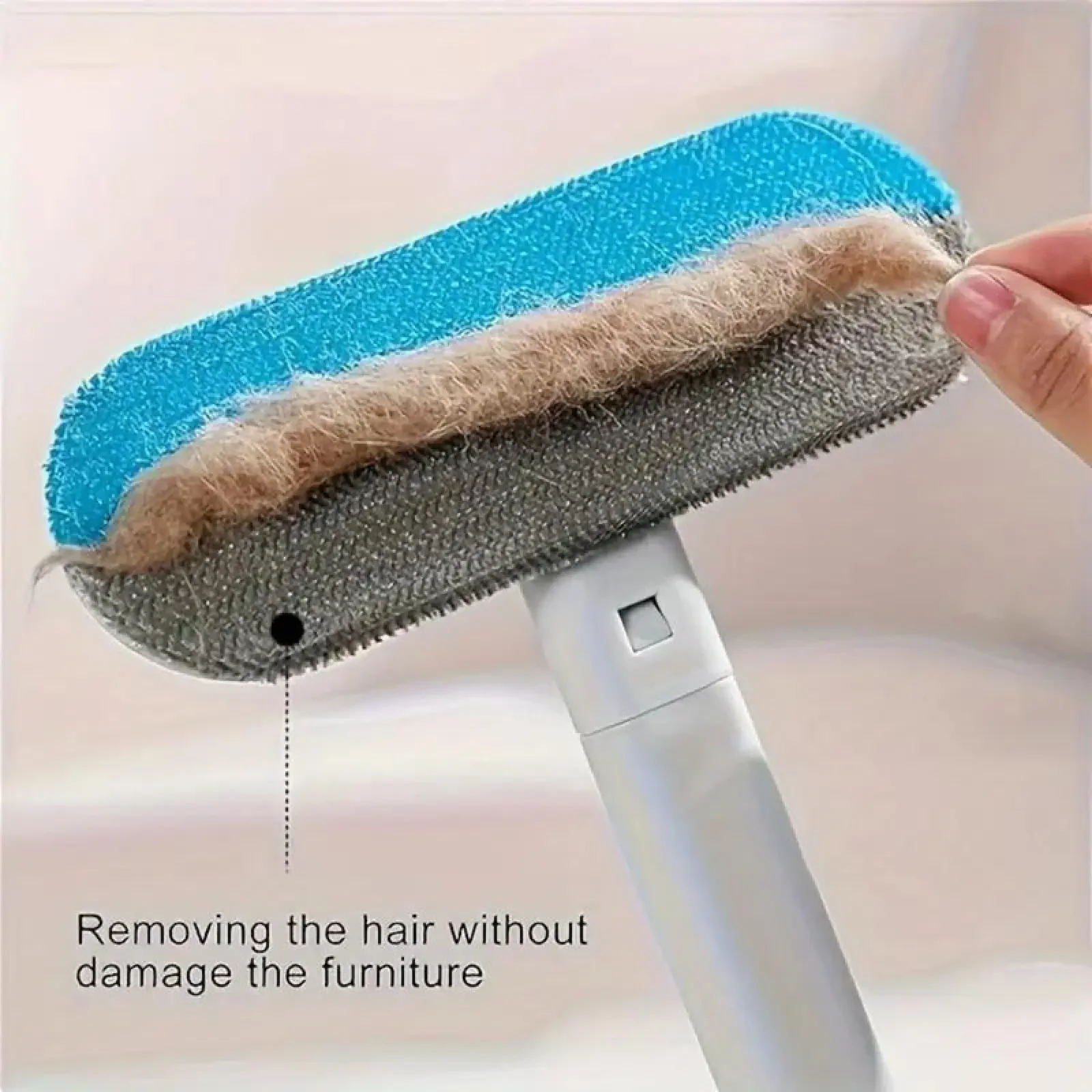 Extra-Long Handle, Reusable Pet Hair Remover Brush Multi,Functional Lint Cleaner For Cat&Dog Hair,Washable Grooming Tool forFurniture, Clothes, Bedding,Carpets &Window Screens,Sofa.