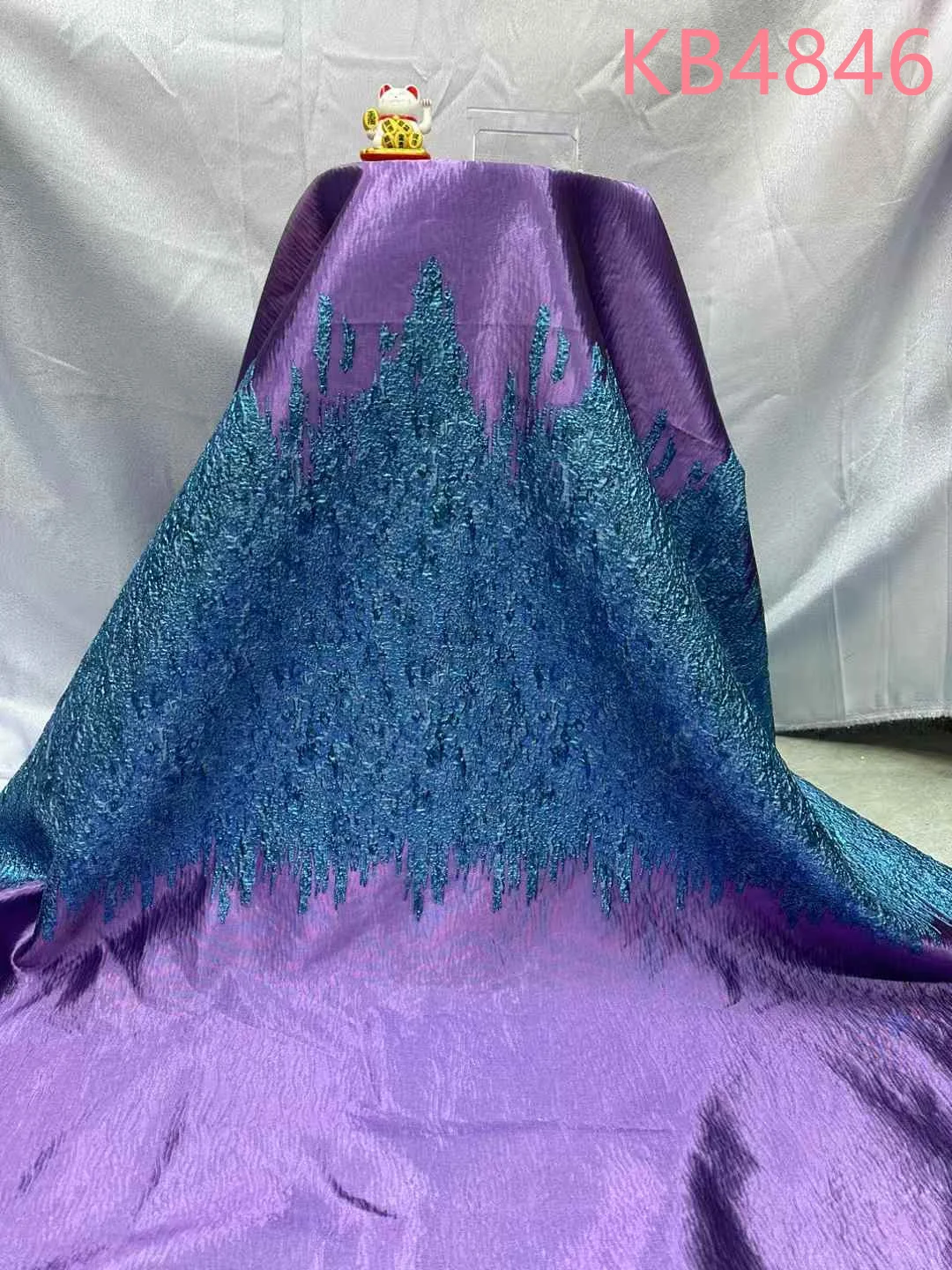 النيجيري الأخضر الجاكار الديباج الأفريقي أقمشة الدانتيل 5 ياردة جودة عالية 2025 التذهيب الديباج الدانتيل تول الدانتيل للخياطة KB4846