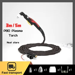 Cortador de Plasma de aire, antorcha de corte de arco piloto, 10/16 pies, máquina de corte, antorcha para Cable PLC55P LGK60 LGK80 LGK100 Bend