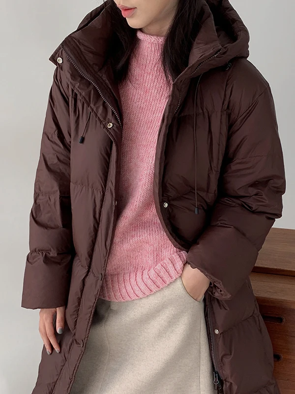 

Утепленная свободная куртка Boran средней длины с капюшоном, 90% белый пух, модель B2D907W