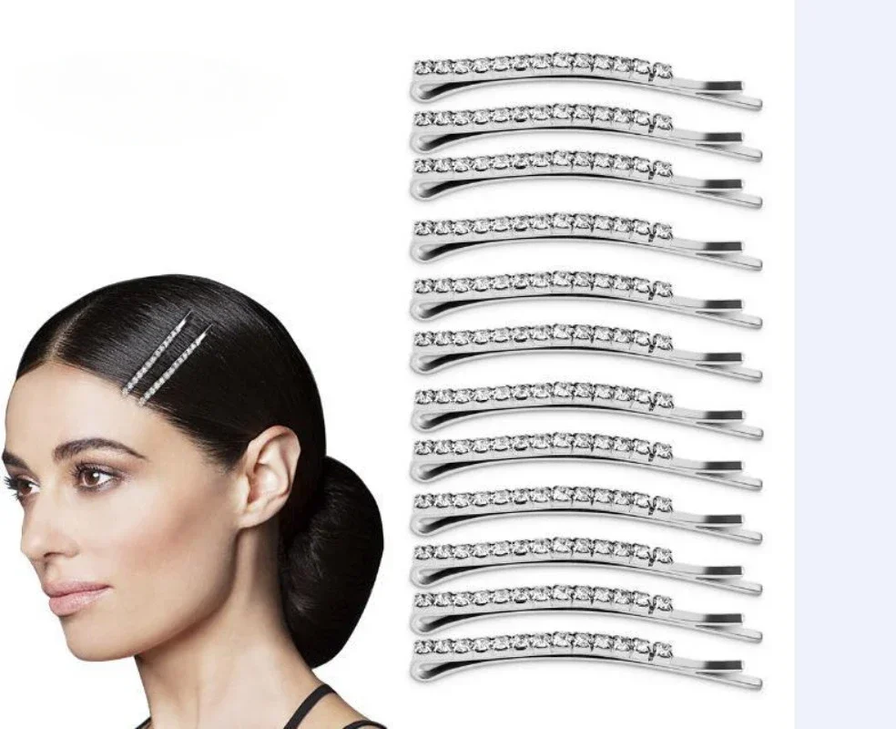 

5 шт., Лидер продаж, модная заколка для волос с кристаллами, прозрачная челка со стразами, ювелирные изделия, металлическая заколка для волос, украшение