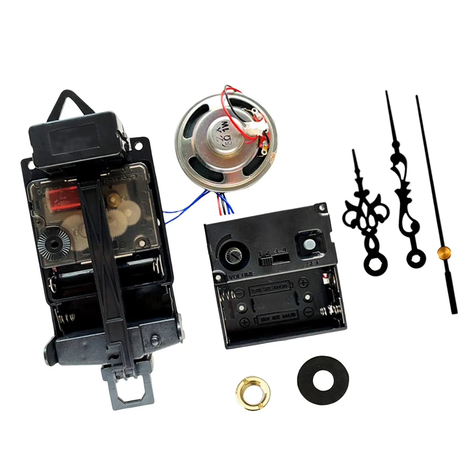 Pendulum Clock Movement with Music Chime Box Horn Repair / Hands , Multiple sizes