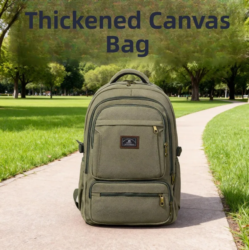 

Retro Large Capaci Thiened Canvas Bapa Casual Travel Mountain Climbing ex Bapa for Junior And High School Stu...