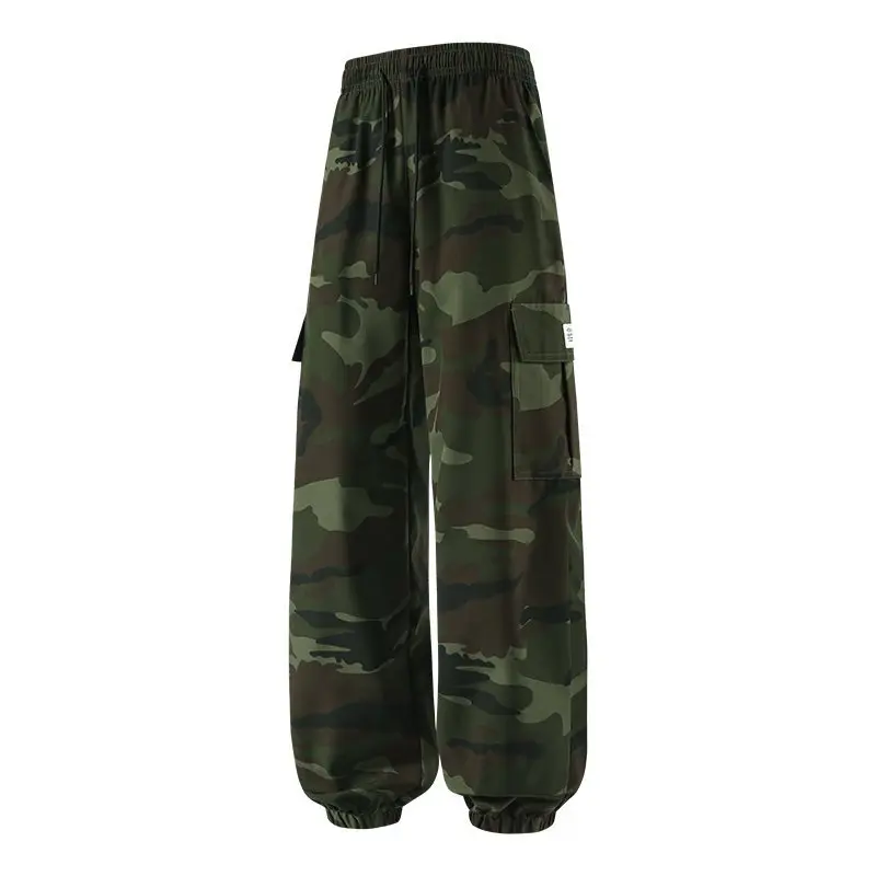 

Spring 2026 Men's Loose Fit Camouflage Casual Pants High Waist Straight Leg Workwear Trousers Trendy Brand Youthful Energy Sle