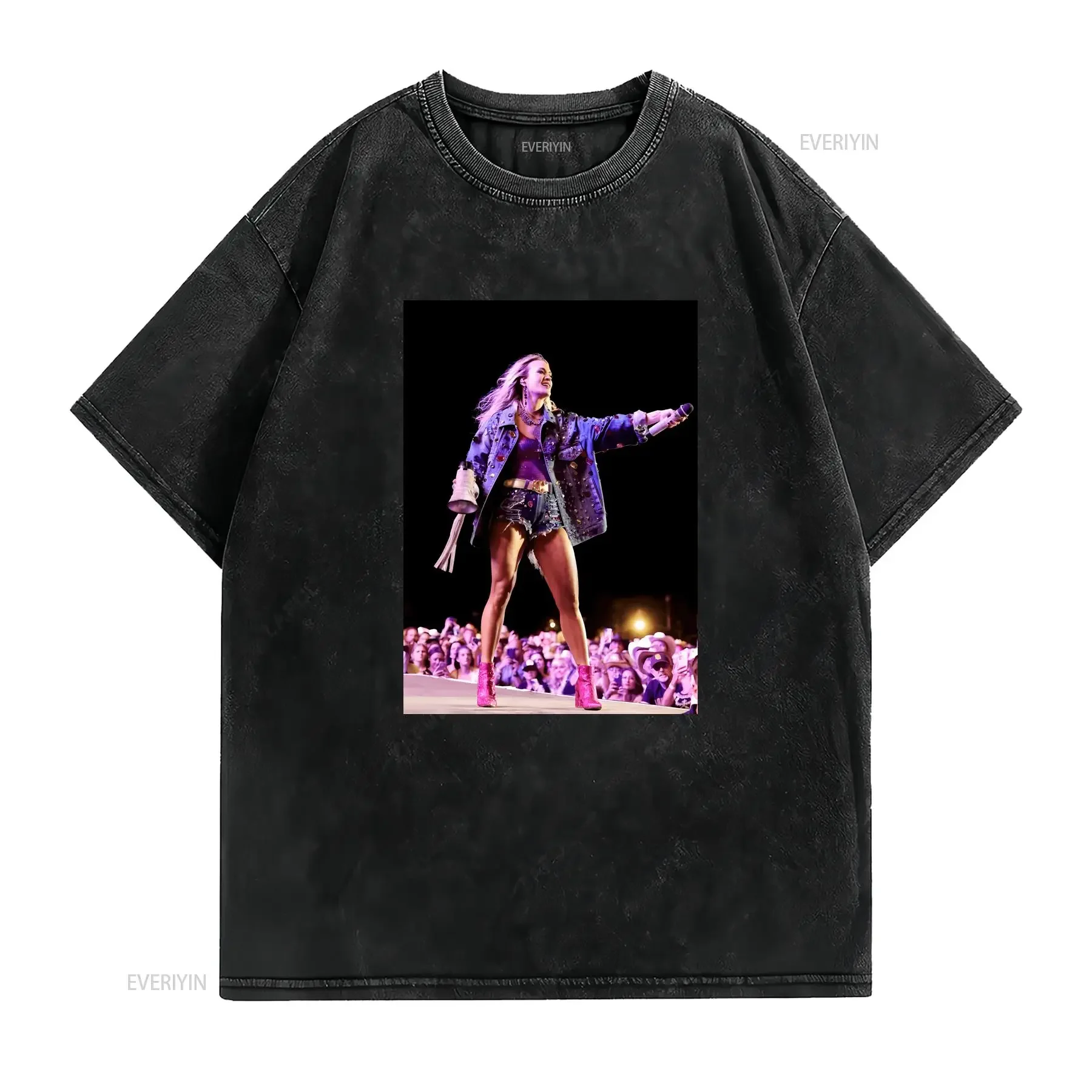 Carrie Underwood T Shirt Country Music Singer Minimal Bootleg Vintage Style Aesthetic Clothing For Fans vintage Washed Stylish