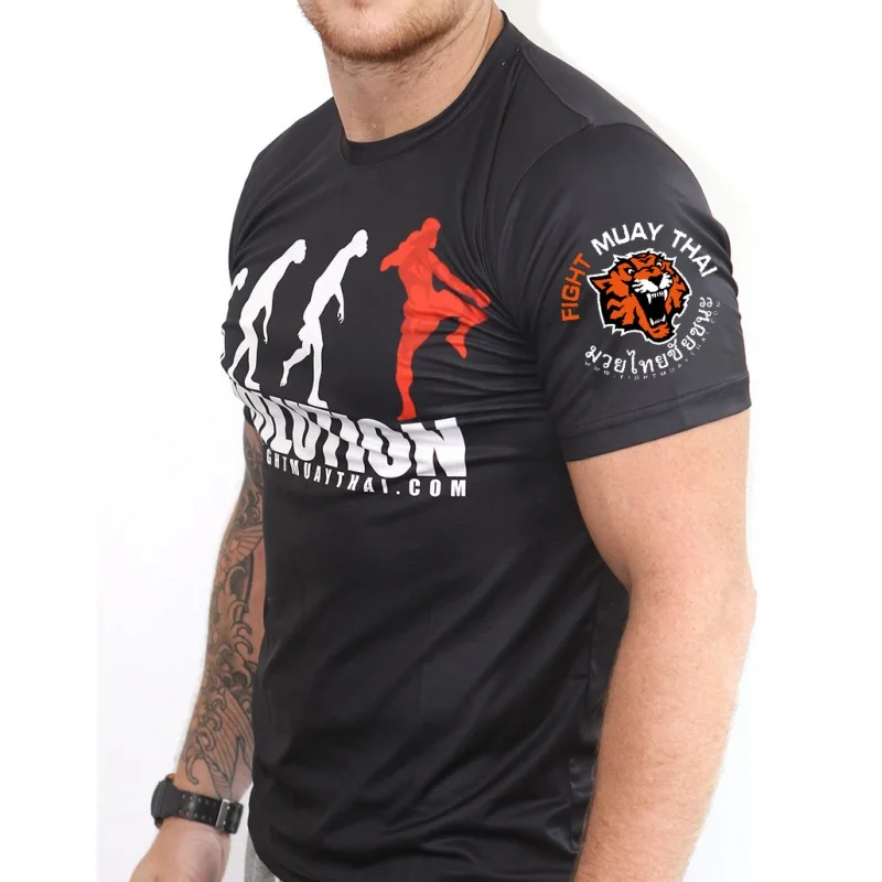 Quick-Drying T-shirt MMA Fight Sports Fitness Tiger Comprehensive Fighting Training Muay Thai Sanda Running Leisure